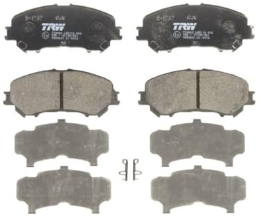 TRW GDB3631 Brake Pad Set of 4 Compatible for Nissan Rogue 2007-2015 Front Axle and Other Vehicles