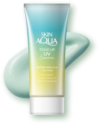 Skin Aqua rohto Sunscreen Tone Up UV Benzin 80g SPF50+/PA++++- Mint Green
