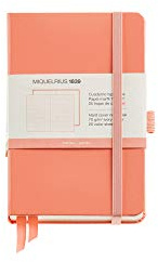 Miquelrius Notizbuch, Hardcover, widerstandsfähig, gummiert, 140 x 90 mm, 192 Seiten, 80 g/m², Pfirsichfarben