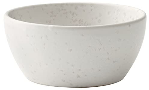 BITZ Schüssel, Schale, Müslischale, Snackschale aus Steingut, 14 cm im Durchmesser, Matt Creme