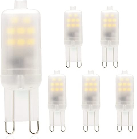 Cxyemt G9 LED Lampen 2W Ersatz Für 15W 20W Halogenlampe, 6000K Kaltweiß Energiesparlampe, AC 220-240V G9 Mini LED Leuchtmittel Glühlampe, Kein Flackern, Nicht Dimmbar, 5er Pack