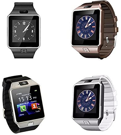 Touch Screen Smart Watch DZ09 with Bluetooth Camera Wristwatch Relogio Sim card Smartwatch for Xiaomi Iphone Samsung Men Women (Black)