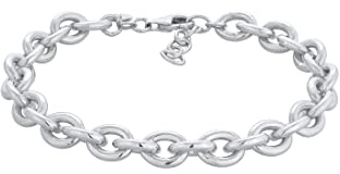Elli PREMIUM Armband Ankerkette Rolokette Elegant 925 Silber rhodiniert