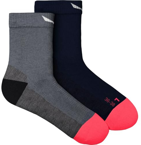 SALEWA MTN TRN AM W QRT Sock, Calzini Women's, Medium Grey melange/3960/6080, 39-41