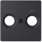 CABLEPELADO Tapa toma TV y radio Simon 82 | Placa para tomas inductivas | 82053-30 | 55x55 mm | 1 elemento | Acabado Negro | Simon 82