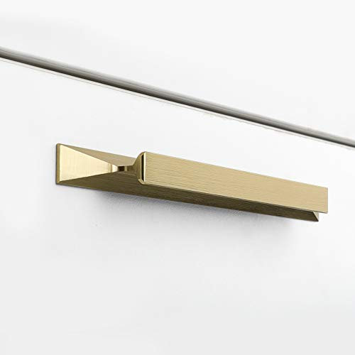 LONTAN 5 Pack Gold Kitchen Door Handles 192mm Kitchen Cabinet Gold Cupboard Handles for Aluminum Alloy Wardrobe Bathroom Shower Drawer Pulls