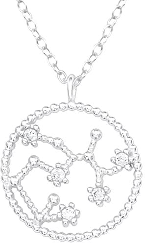 EYS JEWELRY Sternzeichen Kette Schütze Halskette Damen Silber 925 mit Anhänger Sternbild Zirkonia Kristalle Geschenke für Frauen Freundin Silberkette 45 cm im Schmucketui