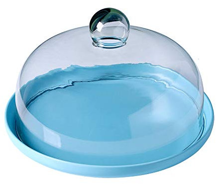 ZEELYDE Tapa para el microondas,Platos multifunción para Tartas y cúpula, bandejas para Tartas de Fiesta de cumpleaños, Accesorios de decoración de Alimentos Festivos, Cubierta de cúpula de Cristal,