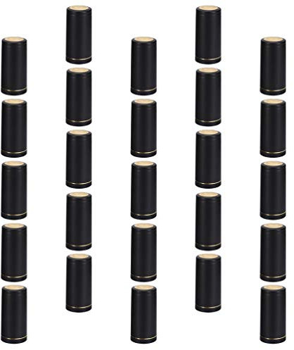 Operitacx Lot de 25 Capsules thermorétractables pour Bouteilles de vin Noir