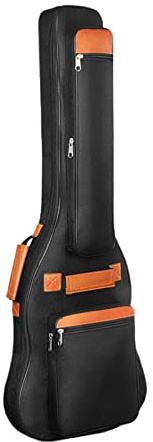 rockible Borse per Chitarra Elettrica, Tracolla Regolabile Borsa per Chitarra Acustica Nera Imbottita Spessa per Accessori per Strumenti Musicali per Chitarra, CHITARRA