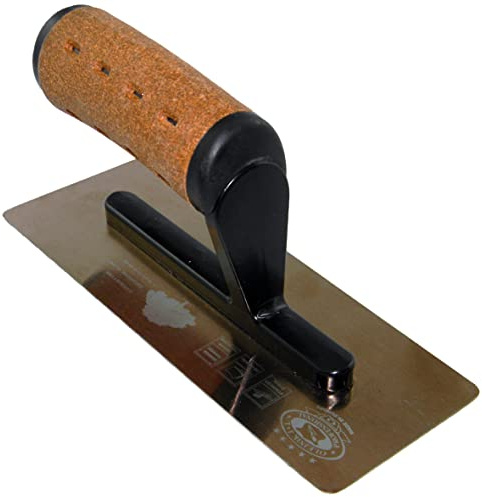 Venezianische Glättekelle Edelstahl Trapezform 90/110mm Korkgriff Putzkelle