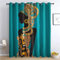 TAKUAN Afrika Vorhänge Verdunklung svorhänge mit Muster Ethnisch, Vorhang Blickdicht mit Ösen Gardinen Wohnzimmer Schlafzimmer Kinderzimmer Dekoration 2er Set-137 x 117 (H X B)