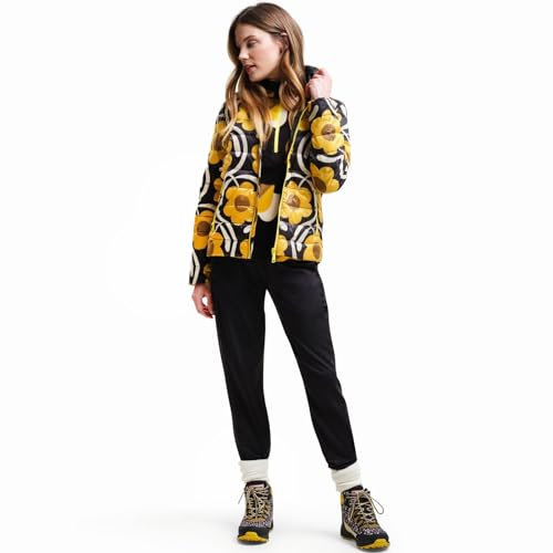 Regatta Orla Kiely Damen-Jacke, bedruckt, wasserabweisend, gepolstert, gelb, 38