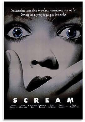 Scream – 1996 Filmposter auf Leinwand, dekoratives Gemälde, Leinwand-Wandposter und Kunstdruck, modernes Familienschlafzimmer-Dekor-Poster, 20 x 30 cm