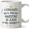 Mugffins Tazza Personalizzata in ceramica per MAESTRO DI JUDO uomo 11 oz / 350 ml - In italiano - Migliore del Mondo - Idea regalo per compleanno, anniversario, natale, laurea