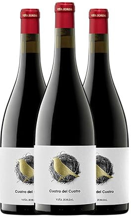 Viña Zorzal Cuatro del Cuatro Graciano Navarra Crianza 75 cl Vino tinto (Caja de 3 Botellas de 75 cl)