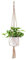 Porte-pot à suspendre pour vases intérieur extérieur avec anneau porte-pots suspendus en corde jute et coton jardinières suspendues porte pots de plafond (75 cm, marron)