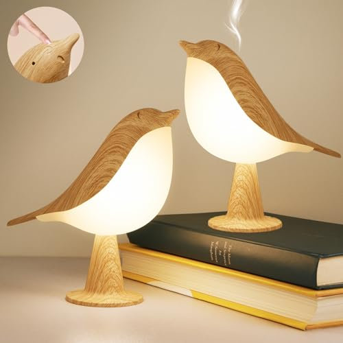 2 Stück Nachttischlampe | Tischlampe | Kabellos Touch Dimmbare 3000K-6000K | LED Akku Tischleuchte für Innen | Nachtlicht Kinder | Wiederaufladbar | 2600mAh | Warmweiß & Weiß & Kaltweiß | Dekoration