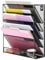EXERZ Zeitschriften Wandhalter A4, Zeitschriftenhalter Wand, Prospekthalter, 5-lagiges Magzinregal, 5 Fächer Prospektspenderset, , Freistehend und Wandhalterung, Schwarz
