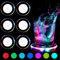 6STK Bunt LED Untersetzer Ø10cm Leuchtende für Getränke Akku hält Länger(ca. 45 Stunden) Acryl Rund Transparente Wasserdicht Stimmungslichter Leuchtuntersetzer für Gläser Flaschen Party Hochzeiten Bar