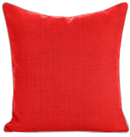 Eurofirany Garden Outdoor Kissenbezug - 1 STK. Kissenhülle, Wasserdicht Terrassen Kissenbezüge, Sofakissen Wasserfest, Dekokissen für Garten Wasserabweisend, 45x45 cm, Rot 3