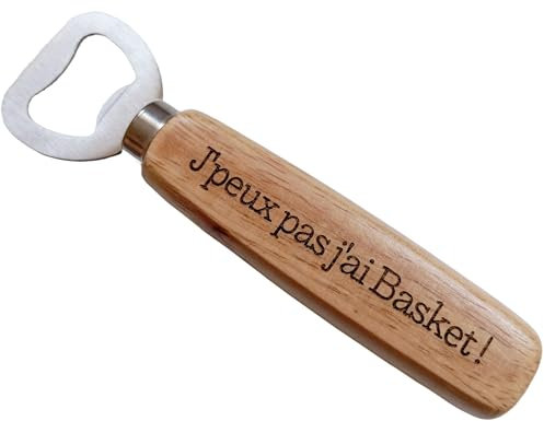 Accessoire Fan de Basket - Décapsuleur en Bois Sport Basketball Cadeaux Basket Ball Original Accessoire Basket Pour Homme Cadeau Basket