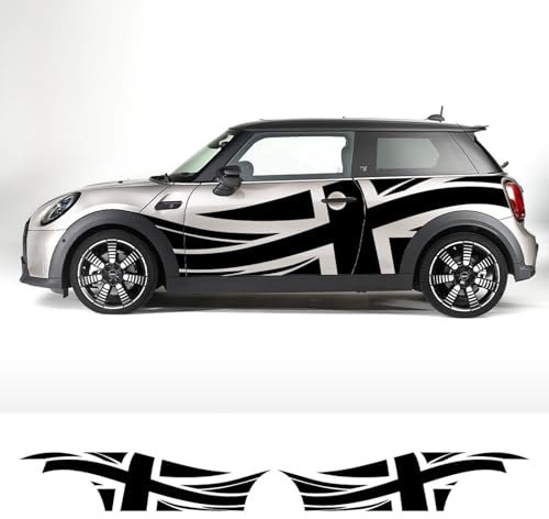 LYABYT Adesivi Laterali per carrozzeria Auto Bandiera Inglese Decalcomania, per Mini Cooper R56 R57 R58 R50 R52 R53 R59 R61 Countryman R60 F60 F55 F56 F54