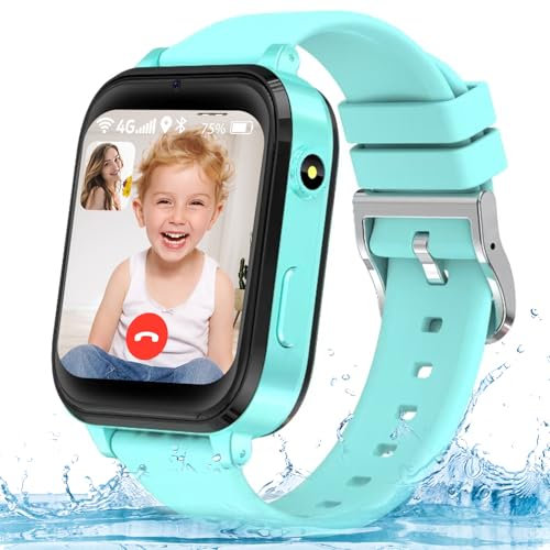 clleylise Smartwatch Kinder mit GPS und Telefon, 4G Kinder Smartwatch, Armbanduhr Kinder Junge, Smart Watch Kinder, Kinderuhr mit Voice Chat, Videoanruf, SOS, Schulmodus, Geschenke für Jungen/Mädchen