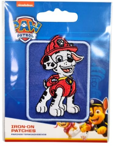 COMERCIAL MERCERA, Aufnäher Patches, Paw Patrol, Aufnäher Ideal für Mützen, Jacken, T-Shirts oder Schultaschen, 100% Polyester (Marshall)