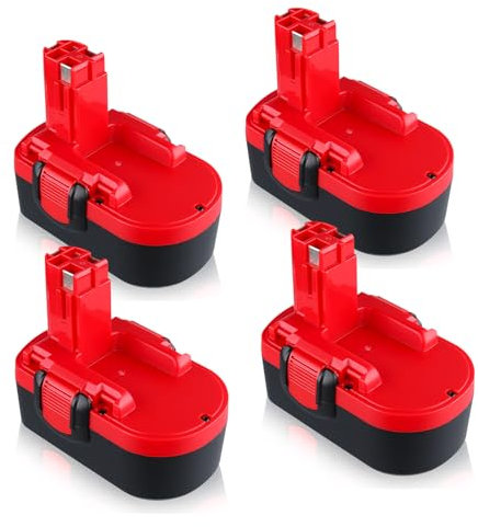 PERSEVER 4-Pack 4.8Ah 18V NiMH Batteries Compatible with Bosch 18V Batteries BAT025 BAT026 BAT160 BAT180 BAT181 BAT189 Cordless Tools