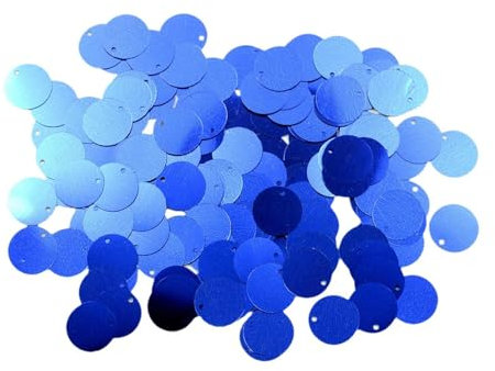 MagiDeal 130 Stücke losen Pailletten Spangles 16mm Flat Pailletten Paillettes für Hochzeitskleiderschmuck Herstellen Brautkleidungsversorgungen, Blau
