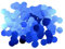 MagiDeal 130 Stücke losen Pailletten Spangles 16mm Flat Pailletten Paillettes für Hochzeitskleiderschmuck Herstellen Brautkleidungsversorgungen, Blau