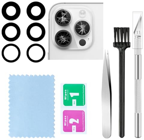 2 Sets Back Rear Camera Glass Lens Replacement for iPhone 14/iPhone 14 Plus with Repair Tools Kit