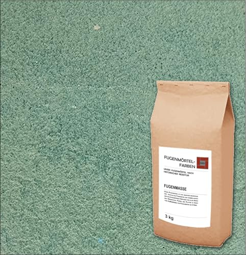 Fugenmörtel-Farben | 3kg | Einsetzbar für Fugen im Innen- und Außenbereich auf Wand- und Bodenflächen (Berggrün, 3kg)