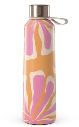 BURGA 500 ml Wasserflasche – Isolierte Edelstahlflasche, hält Getränke 24 Stunden heiß & kalt, auslaufsicher, BPA-frei, passt in Becherhalter, wiederverwendbare Wasserflasche