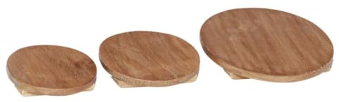 vidaXL Pflanzenhocker 3 Stk. Natur 29 x 29 x 3,5 cm Mahagoni Holz