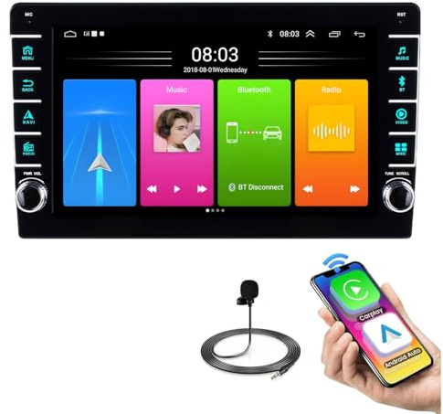 Autoradio mit 8 Zoll Bildschirm für Citroen Jumpy FIAT Scudo Peugeot Expert Kasten Tepee Citroen Berlingo, Kompatibel mit [Wireless] CarPlay/Android Auto Bluetooth USB AUX SD AM/FM/RDS Radio