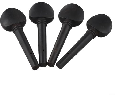 Lot de 4 chevilles d'accordage en ébène pour violon, chevilles d'accordage de rechange pour violon, accessoires d'instruments à cordes (1/2)