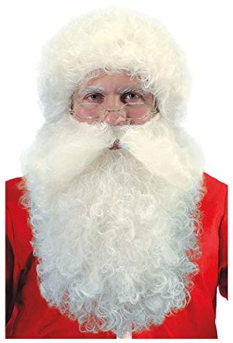 Horror-Shop Nikolaus Bart und Perücke als Weihnachtsmann & Santa Claus Kostümzubehör