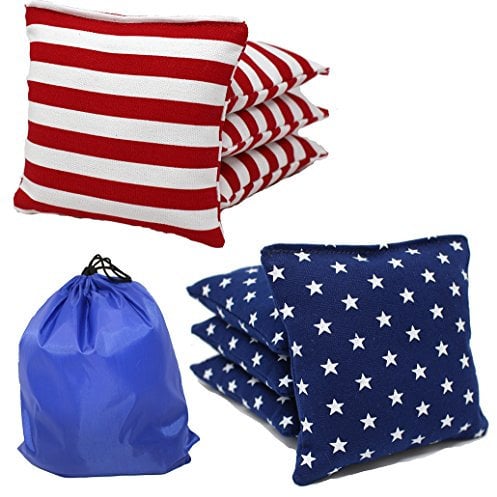 Esel sportsã 58 ® Verordnung Cornhole Bags (8 Stück) Streifen und Sterne Expressversand von Freien Esel Sport