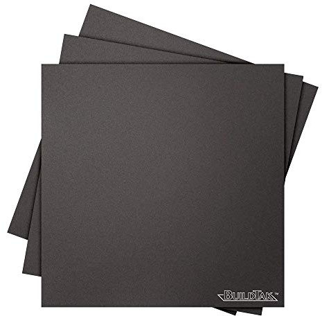 BuildTak BT08x08-3PK Druckoberfläche für 3D-Modelldruck, quadratisch, Schwarz, 3 Stück, 203 x 203 mm