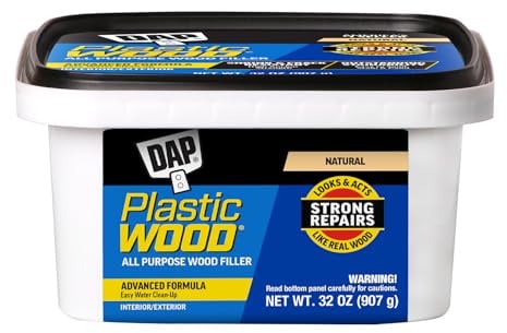 DAP Plastic Wood All Purpose Latex Wood Filler, Natural, 32 Oz (7079800525)