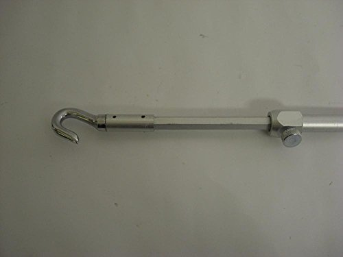 Aluminium Telescopic Window Winder Pole, 2.1m - 3m, Anodised Silver Finish