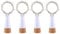 UMIWE LED Flaschenlichter mit Korken, USB Wiederaufladbare Wasserdichte Korkenlichter für Weinflaschen, 1.5m/5ft 15 LED Lichterkette für DIY Weihnachten Halloween Partys Hochzeit Geburtstag 4 Stuck