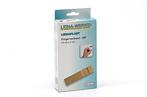 LEINAWERKE 72001 LEINAPLAST-Fingerverbände 12 cm x 2 cm, EL, 100 Stk. in Schachtel