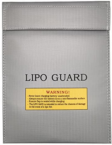 Feuerfeste Dokumententasche,Lipo Safe Bag Feuerfeste Geldkassette Liposack Guard Unterlage für RC-Batterien Schützen Ihre Wertsachen Dokumente Geld Schmuck Brandschutz 18 * 23cm Grau