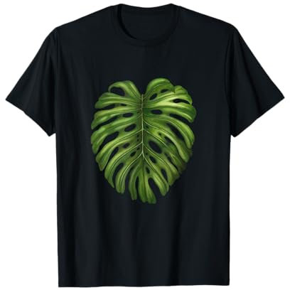 Tropical Monstera Leaf Botanical Graphic Print T-Shirt
