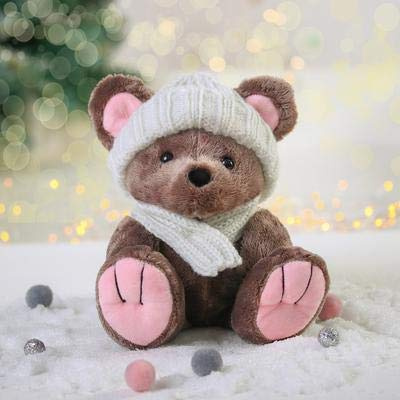 GMMH Plüschtier Stofftier Hase Teddybär Maus Fuchs, 20 cm Hoch (Mausi im Winter), Osterhase Kuscheltier Plüsch Plüschtiere Kuscheltiere