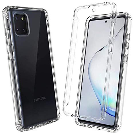 Samsung Note 10 Lite 6.7SM-N770F/DS/ A81 Case, Samsung Galaxy Note 10 Lite Front and Back Case, Transparent Clear Fully Protection PC Hard Soft Cover Bumper Shockproof For Samsung Galaxy Note 10 Lite