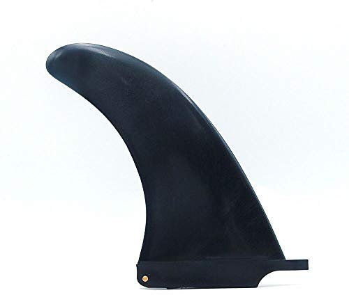 Namvo 10-Zoll-Softtop-Surfflosse für SUP-Surfbrett, Softboard, Paddleboard, Surfbretter, Ersatz für weiche Flossen - Schwarz